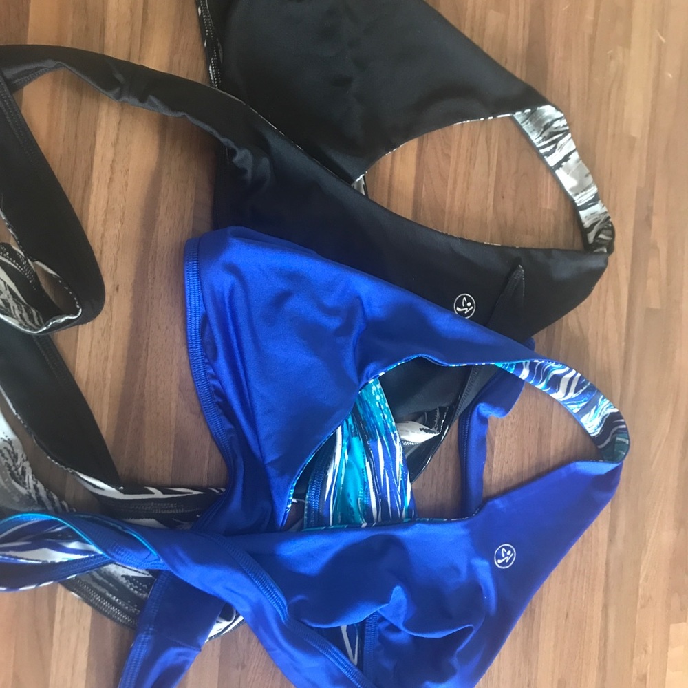 Two Zumba halter tie bras, so cute!